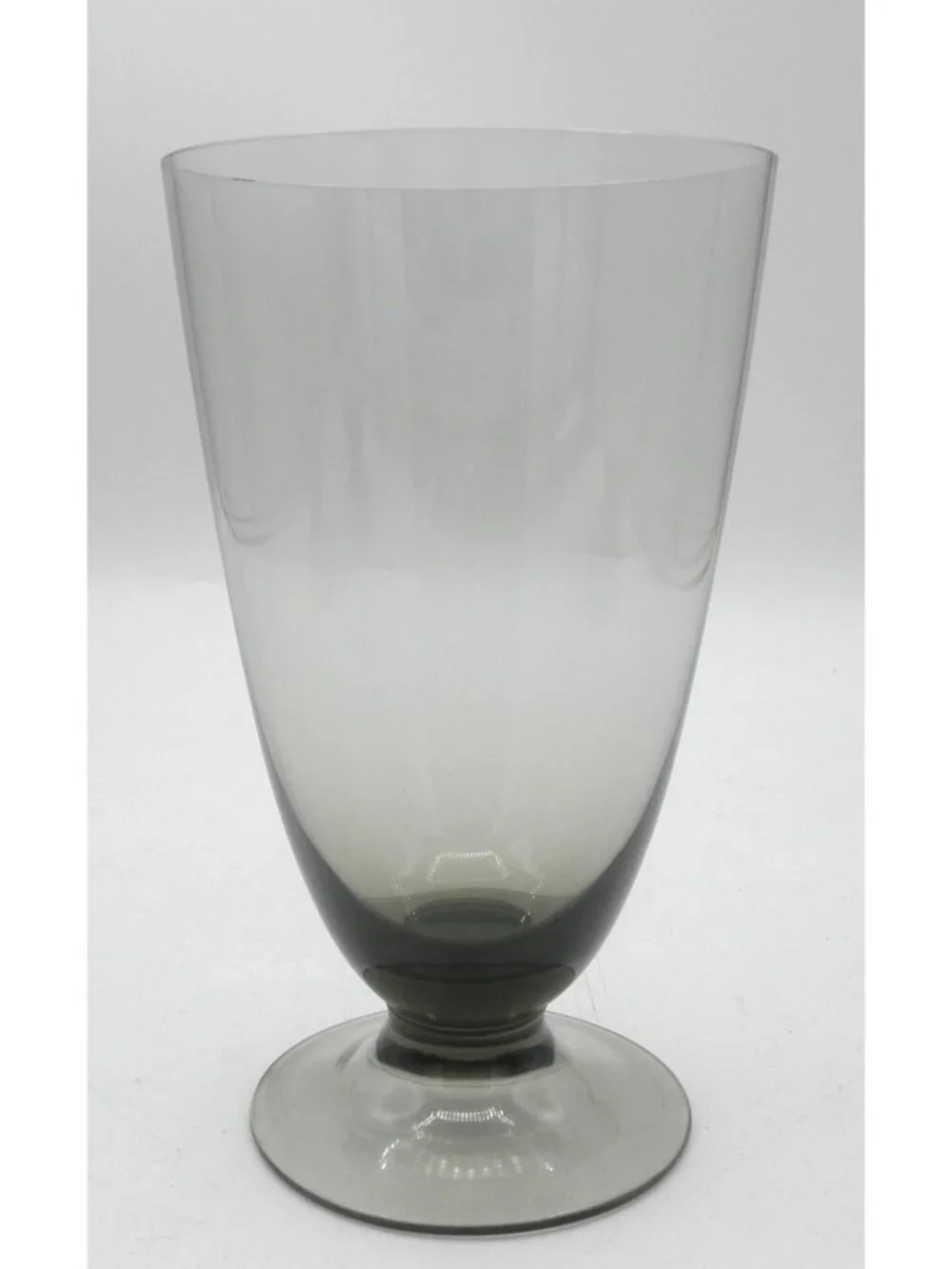 Hand Blown Mexican Crystal Olive Green Taupe Ice Tea Goblets Set of 4  UNK180